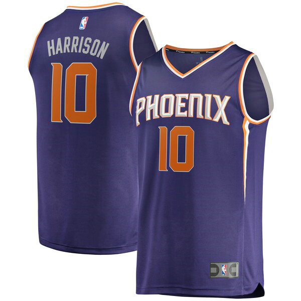Camiseta Shaquille Harrison 10 Phoenix Suns Icon Edition Púrpura Hombre